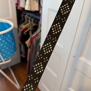Lucky Brand women’s studded black suede belt